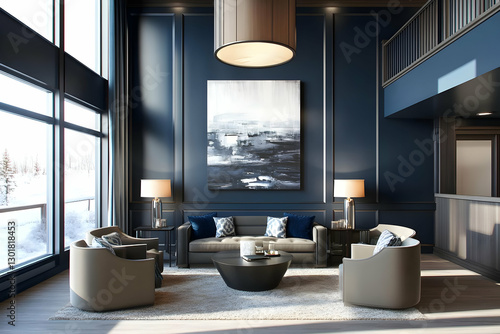3D Illustration Interior De...