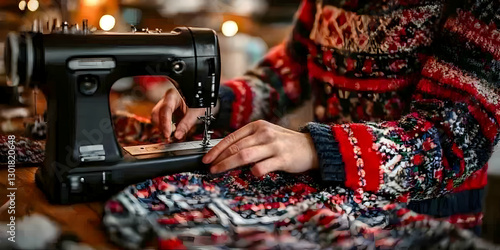 Sewing Machine Illustration...
