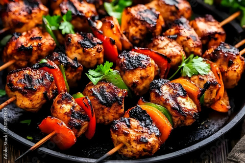 Photo Grilled Chicken Skewe...