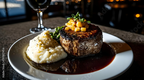 Photo: Seared Steak, Mashed...