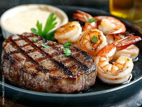 Photo Grilled Steak and Shr...