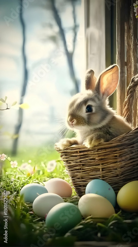 Illustration of Easter Bunn...