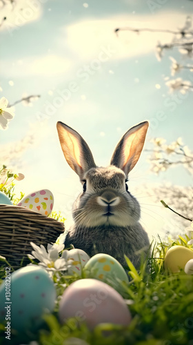Illustration of Easter Bunn...