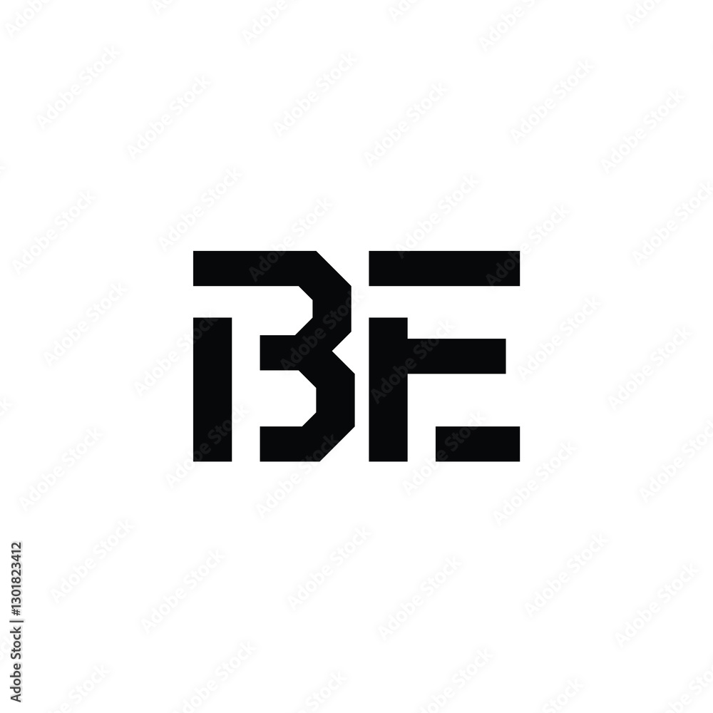 BE monogram logo design letter text name symbol monochrome logotype alphabet character simple logo BE monogram logo design letter text name symbol monochrome logotype alphabet character simple logo