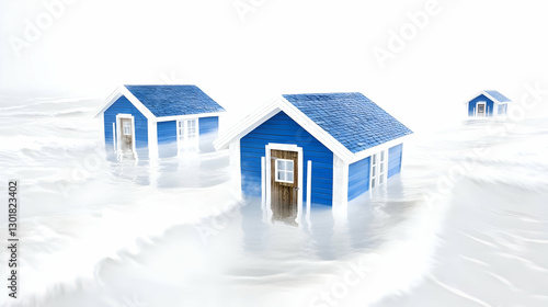 3D Illustration of Houses F...
