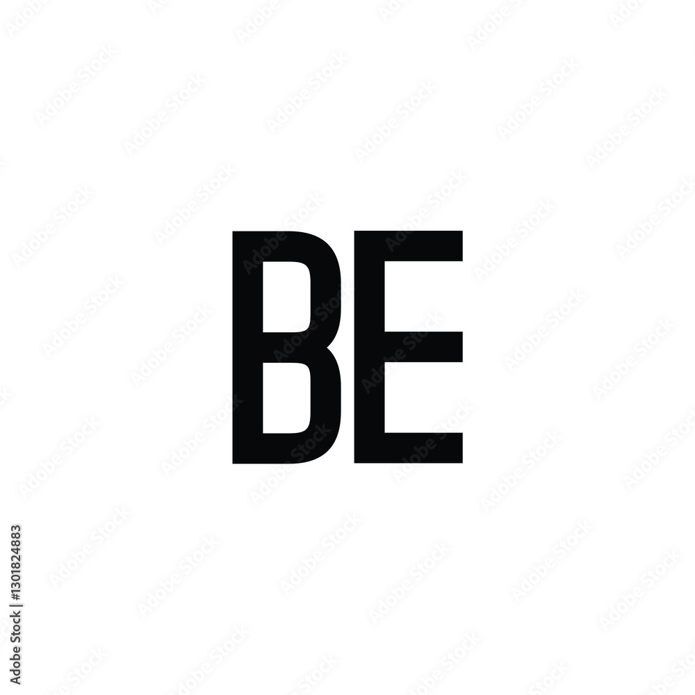 BE monogram logo design letter text name symbol monochrome logotype alphabet character simple logo BE monogram logo design letter text name symbol monochrome logotype alphabet character simple logo