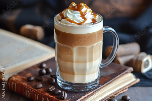 Photo Caramel Latte Coffee,...