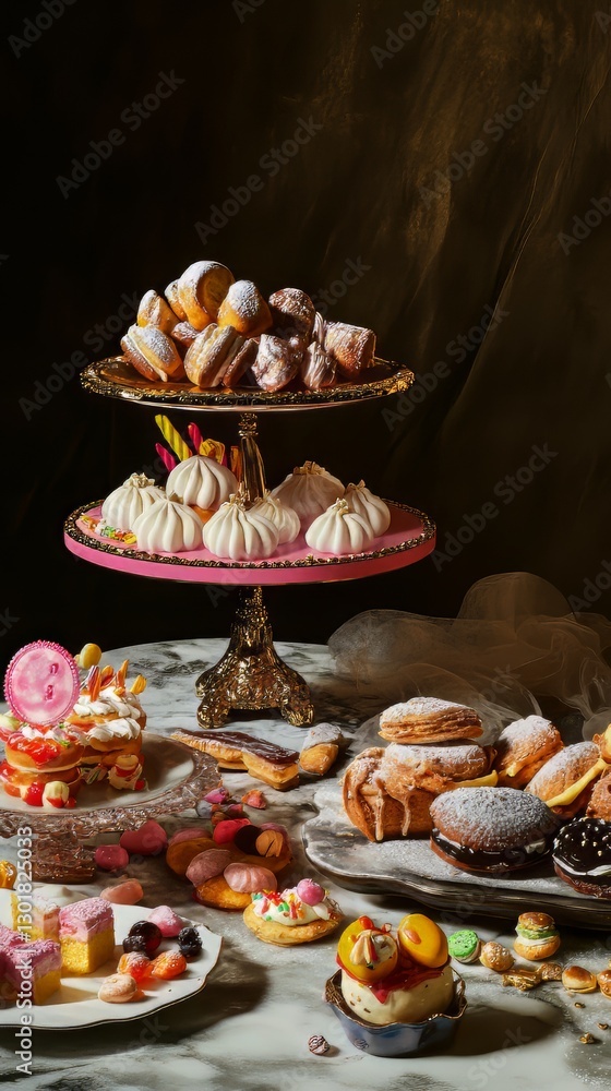 Naklejka premium Sweet Treats Dessert Display