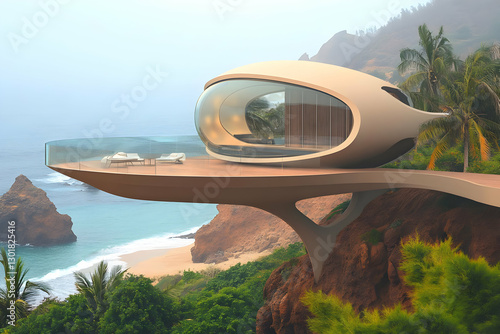 3D Illustration Modern Clif...