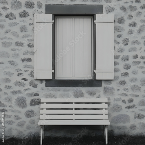 Photo White Bench Window Sh...