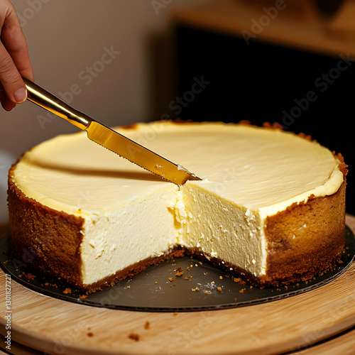 Photo Golden Knife Cutting ...