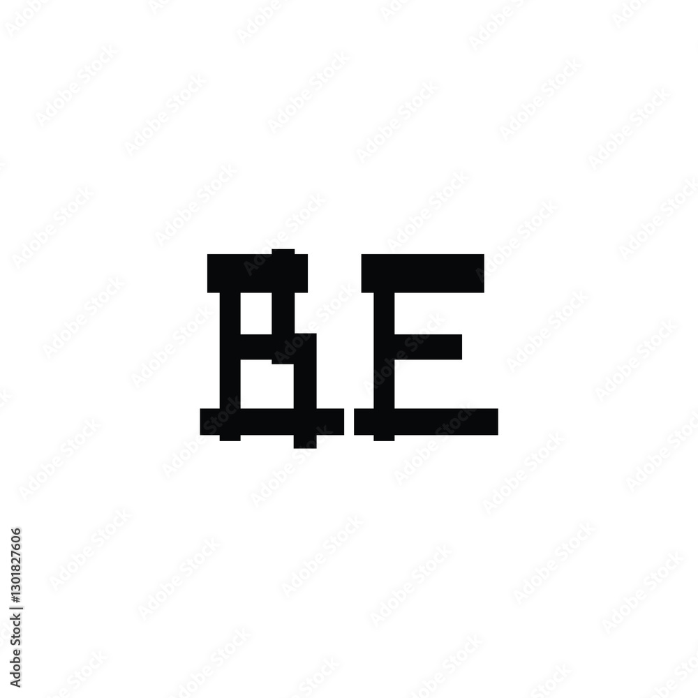 BE monogram logo design letter text name symbol monochrome logotype alphabet character simple logo BE monogram logo design letter text name symbol monochrome logotype alphabet character simple logo