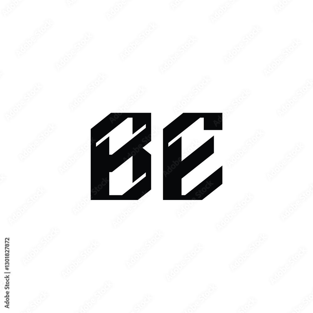 BE monogram logo design letter text name symbol monochrome logotype alphabet character simple logo BE monogram logo design letter text name symbol monochrome logotype alphabet character simple logo
