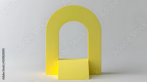 3D Illustration Yellow Arch...