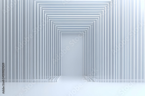 3D Illustration Abstract Wh...