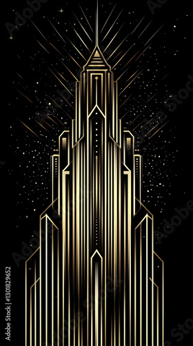 Art Deco Skyscraper Illustr...