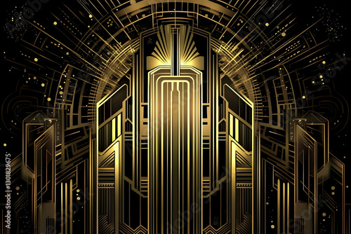 Illustration Art Deco Archi...