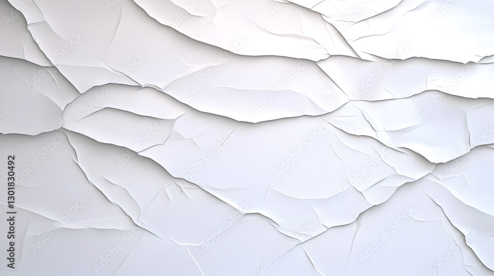 Obraz premium Textured White Paper Background with Crumpled Surface and Layers