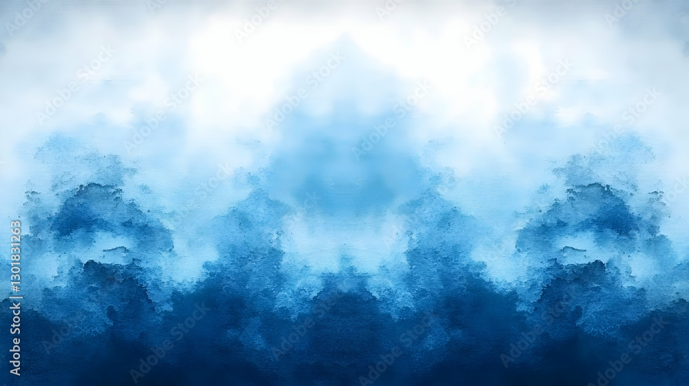 Abstract Background Illustration - Blue Watercolor Texture, Gradient, and White Light Abstract Background Illustration - Blue Watercolor Texture, Gradient, and White Light