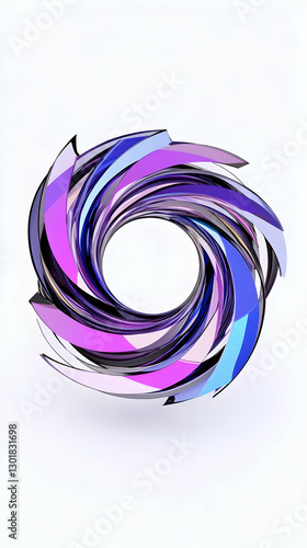 3D Abstract Swirl Illustrat...