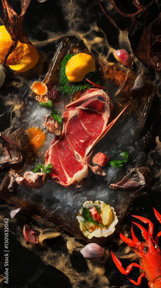 Exquisite Steak and Seafood Display Exquisite Steak and Seafood Display