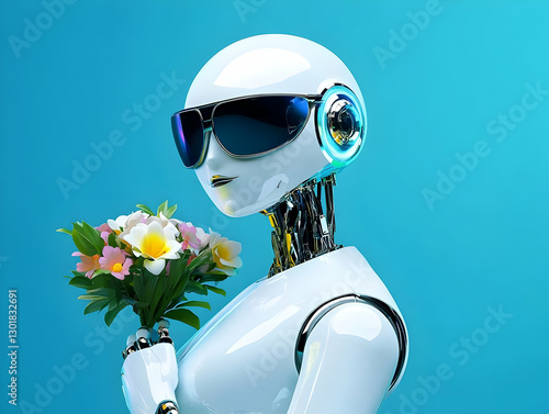 3D Illustration, Robot, Flo...