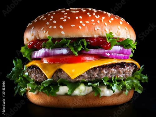 Photo Hamburger Cheese Burg...