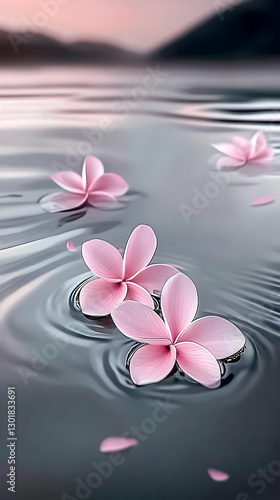 Illustration Pink Flowers F...