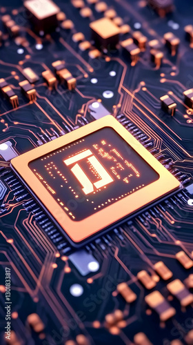 3D Illustration- Circuit Bo...