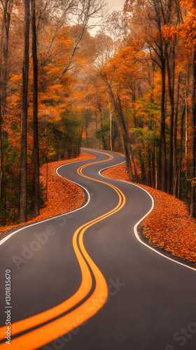 Photo - Winding Autumn Road...
