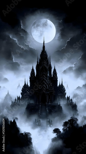 Illustration Dark Castle Ni...