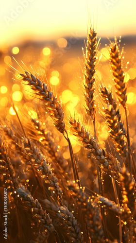 Photo Golden Hour Wheat Fie...