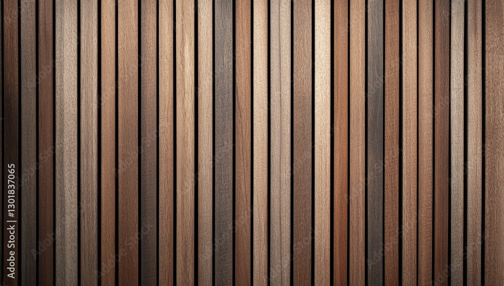 Naklejka premium Vertical brown wood planks background texture.