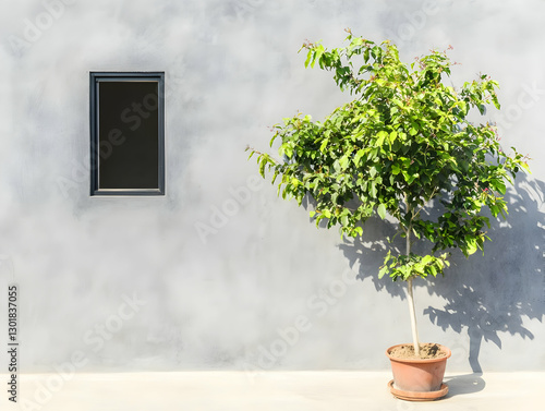 Photo - Potted Tree, Gray W...