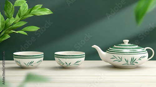 3D Illustration-Teapot, Tea...