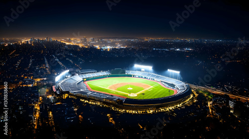 Photo Night Baseball Stadiu...