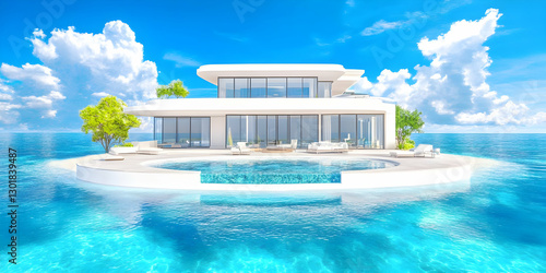 3D Illustration Luxury Ocea...