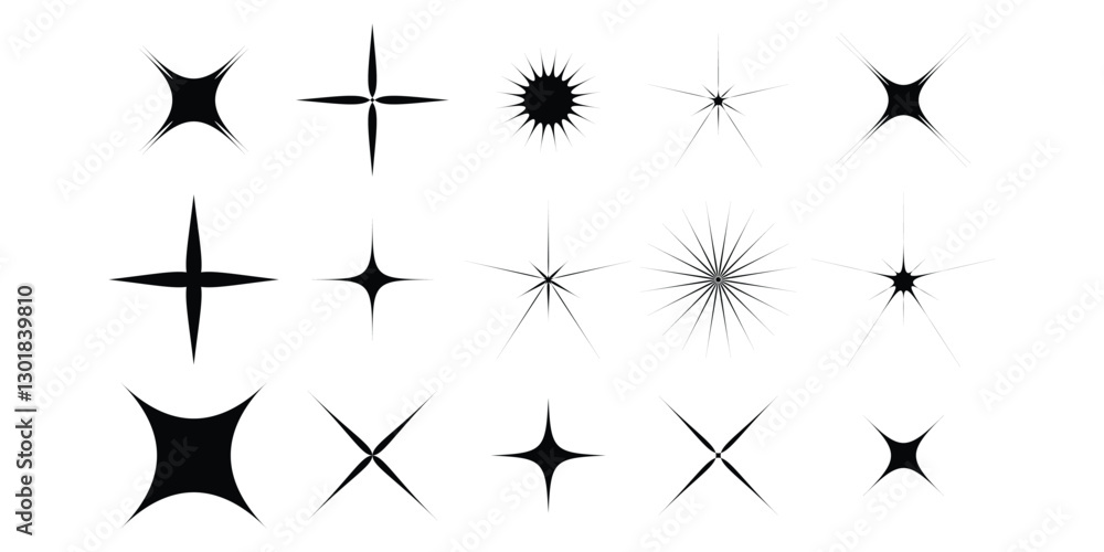 collection of Twinkle stars icon. Sparkle star, Shine and twinkle star Isolated on white background. vector illustration. collection of Twinkle stars icon. Sparkle star, Shine and twinkle star Isolated on white background. vector illustration.