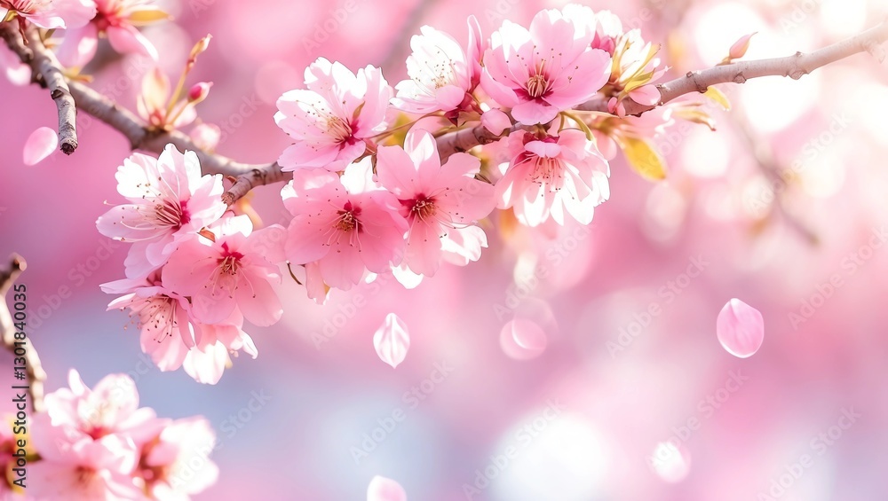 Cherry blossom petals lots of blue Cherry blossom petals lots of blue