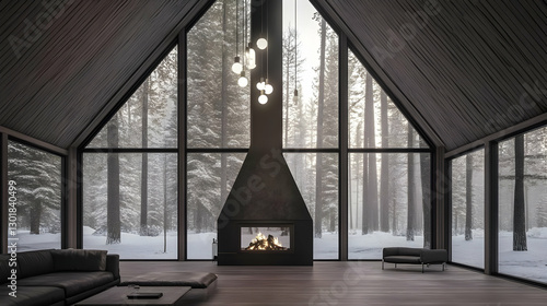 3D Illustration Cozy Cabin ...