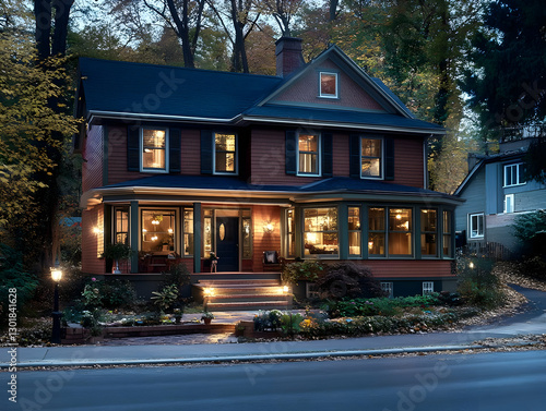 Photo - Cozy House at Dusk ...