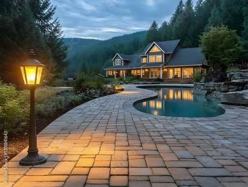 Photo Home Pool Forest Land...