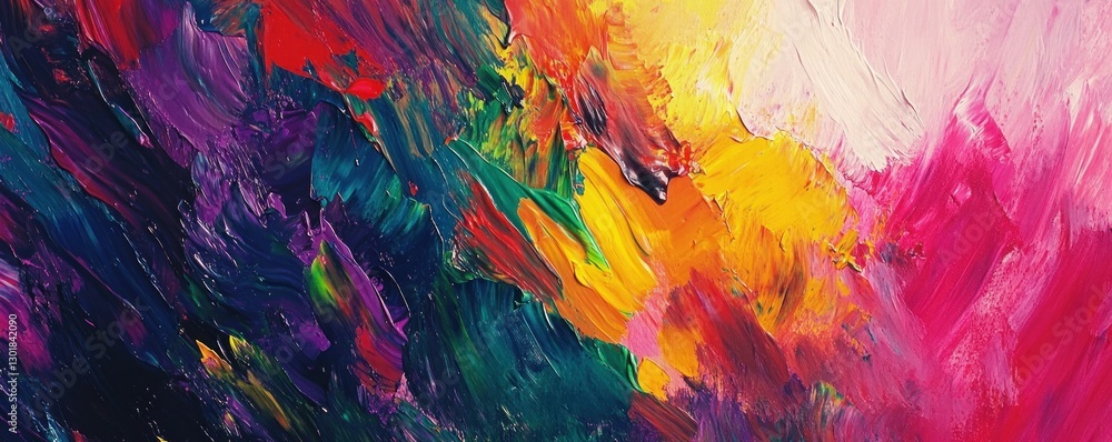 Vibrant abstract painting with dynamic brushstrokes in various colors. Vibrant abstract painting with dynamic brushstrokes in various colors.