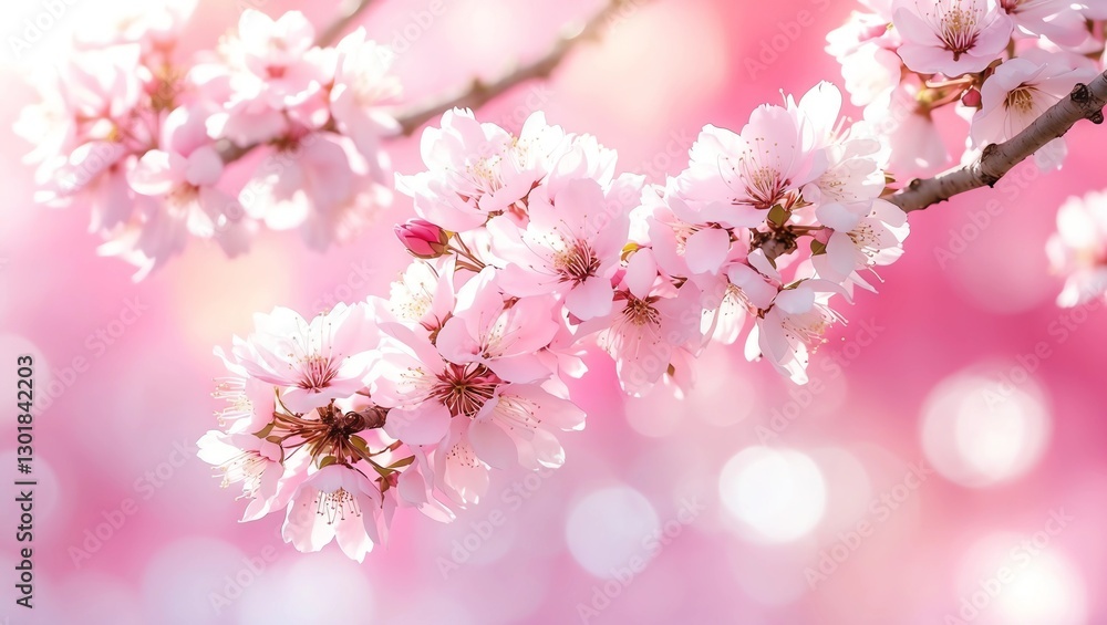 Cherry blossoms flutter down Cherry blossoms flutter down