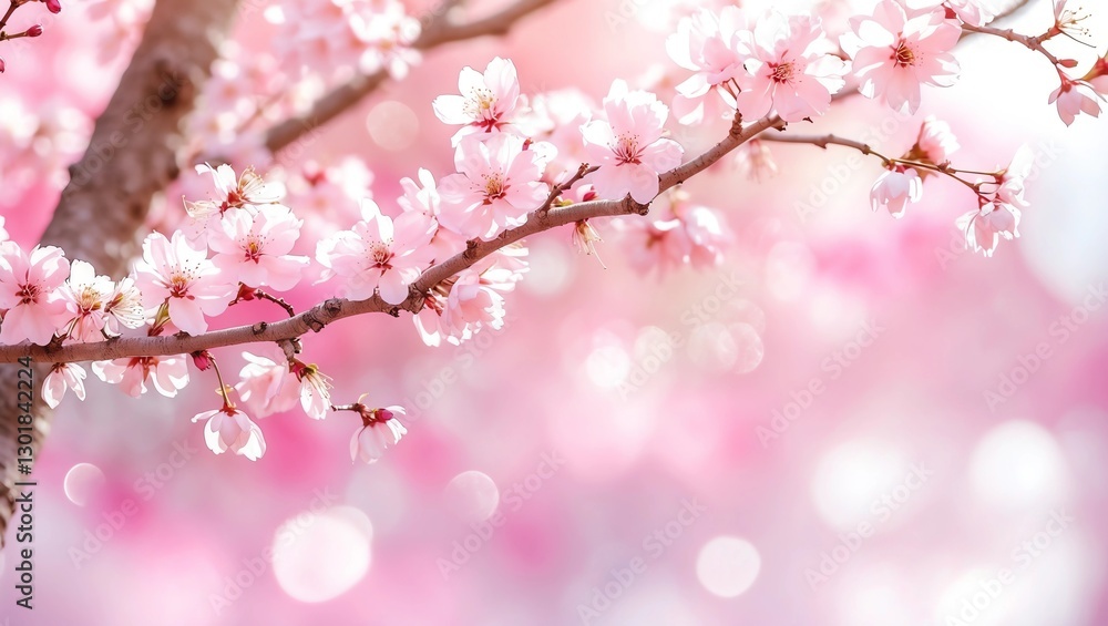 Cherry blossoms flutter down Cherry blossoms flutter down