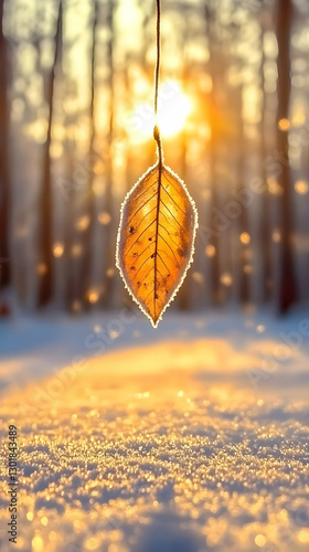 Photo Winter Sunset Frost L...