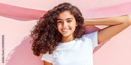 Photo - Smiling Girl Pink W...
