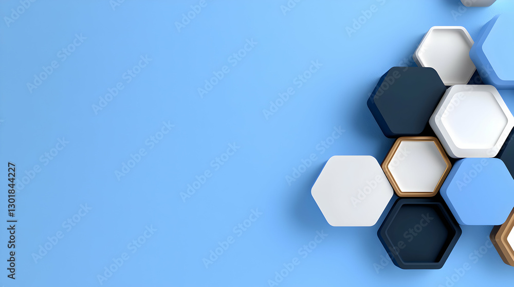 Fototapeta premium Abstract Geometric Hexagon Pattern Background