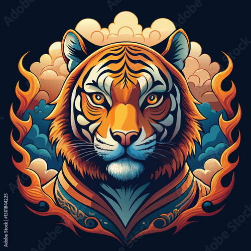 tiger head vector