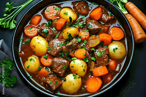 Photo Beef Stew Carrots Pot...